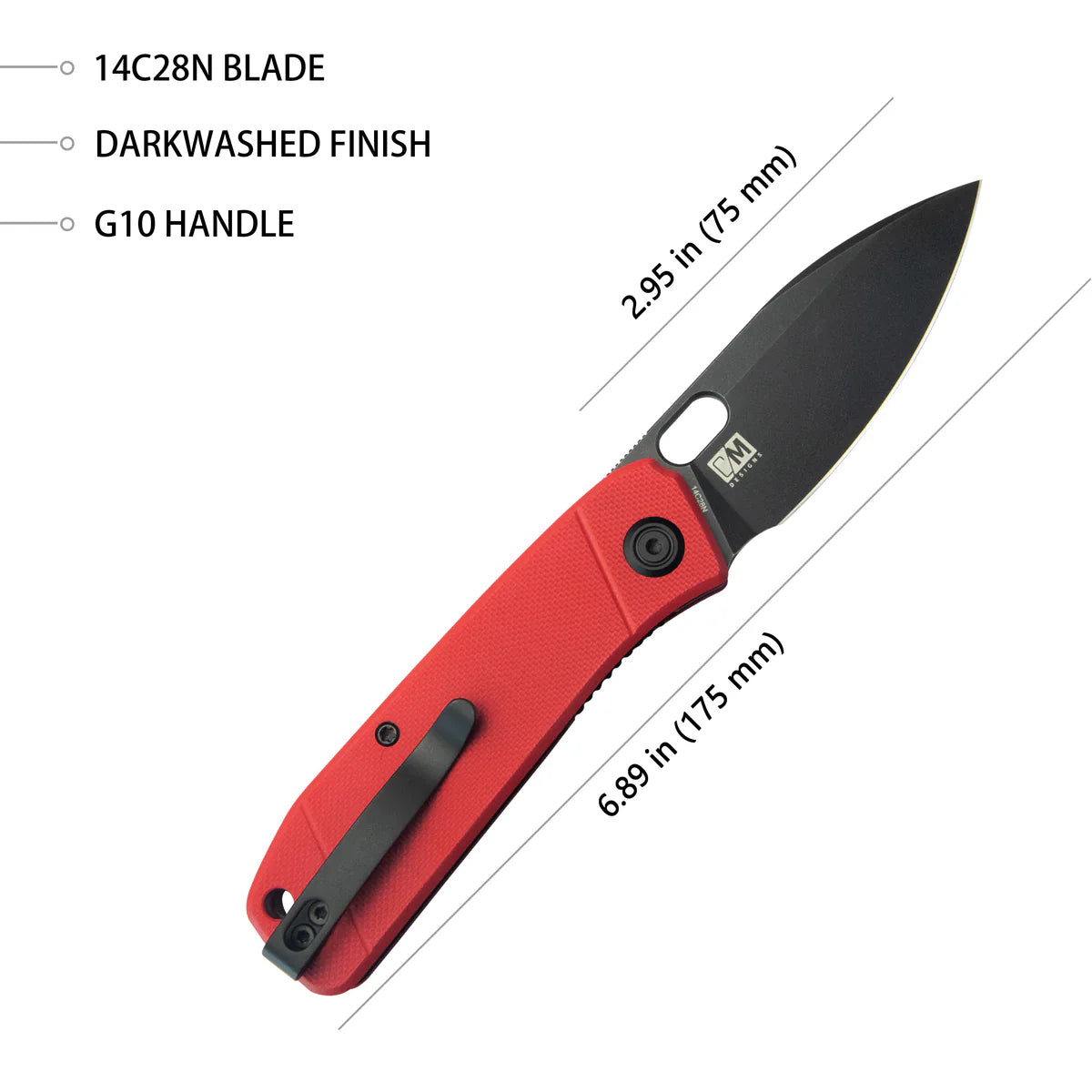 Kubey Hyde KU2104F 14C28N Folding Knife – EDC Pocket Knife