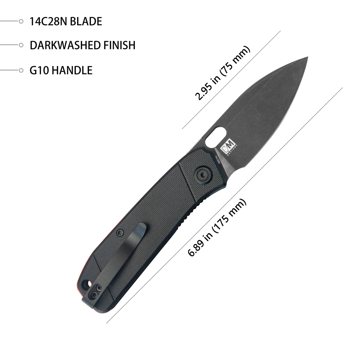 Kubey Hyde KU2104H 14C28N Folding Knife – EDC Pocket Knife