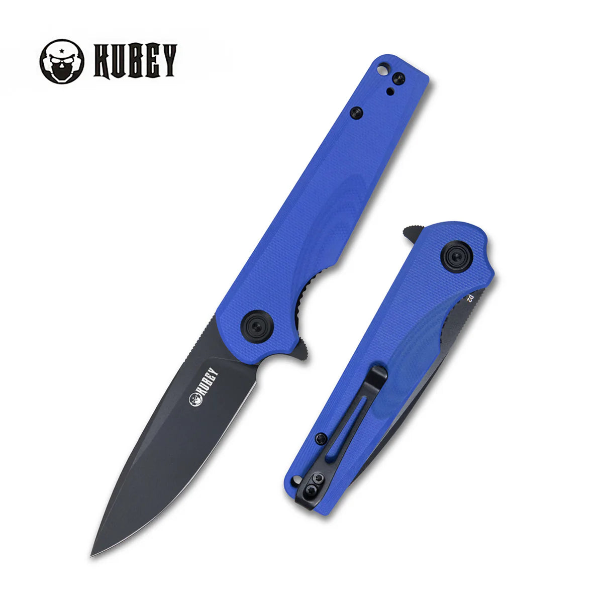 Kubey Wolverine KU233F Black Blue G10 D2 Folding Knife – EDC Pocket Knife