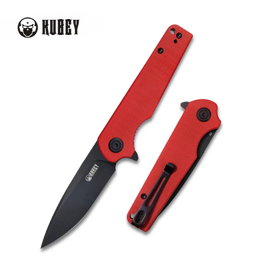 Kubey Wolverine KU233E Black Red G10 14C28N Folding Knife – EDC Pocket Knife