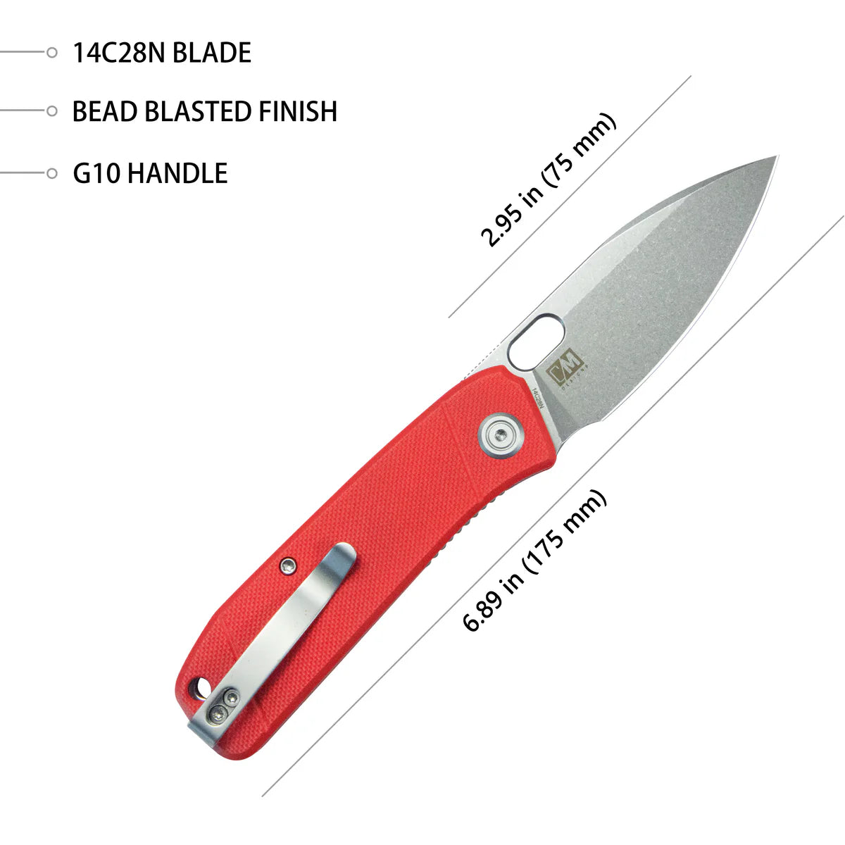 Kubey Hyde KU2104G 14C28N Folding Knife – EDC Pocket Knife