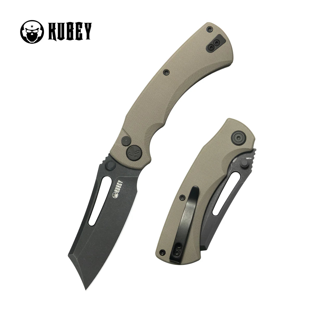 Kubey Dheo KU378D Button Lock 14C28N Folding Knife – EDC Pocket Knife