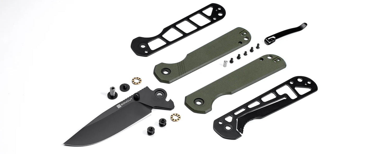 SENCUT Aetheris - OD Green G10 Handle / Black 9Cr18MoV Blade (S24095-2)