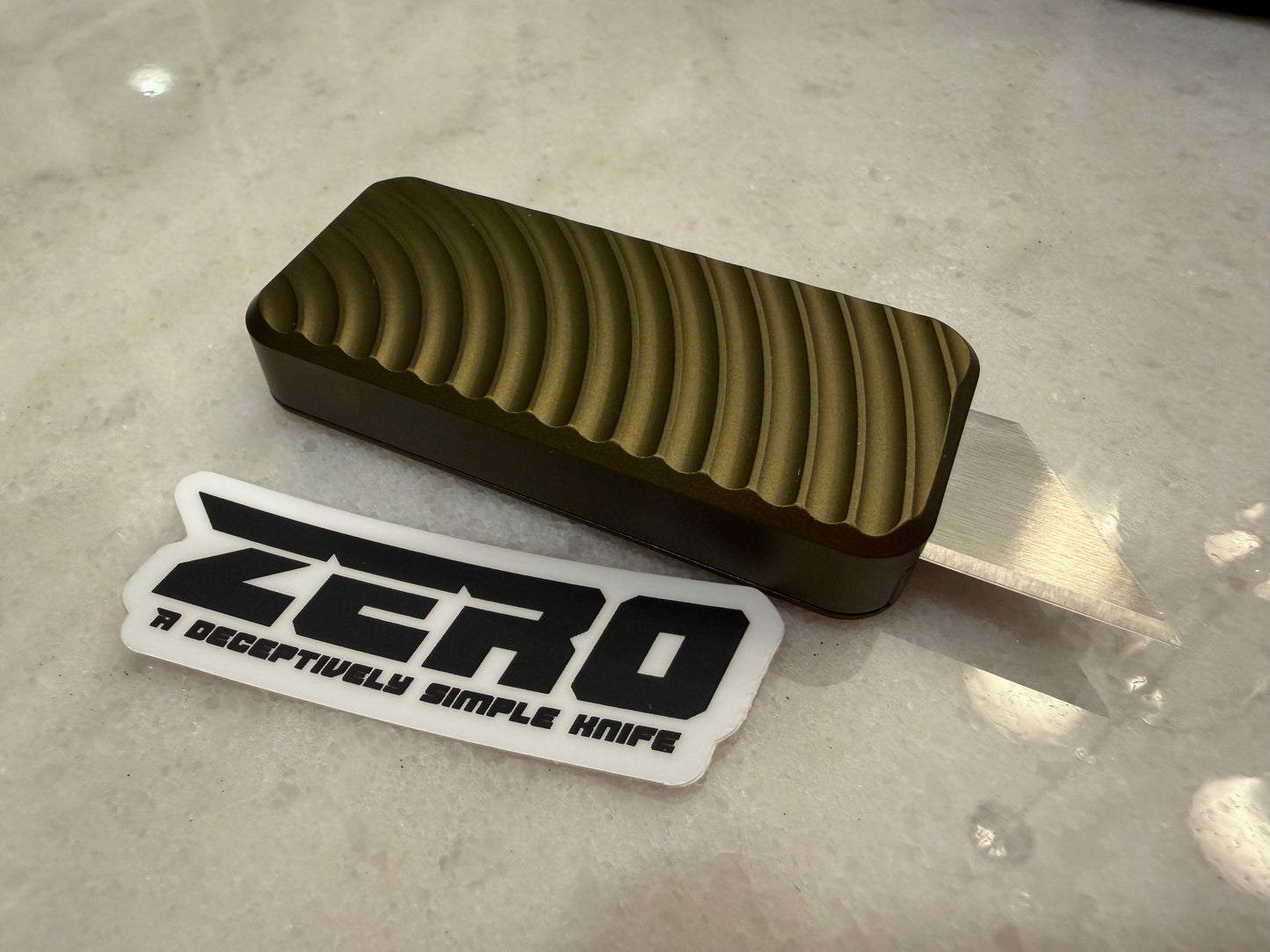 Rivery Zero Original Cad Lab Olive Drab Utility Knife – Premium USA Made Retractable EDC | MacMow