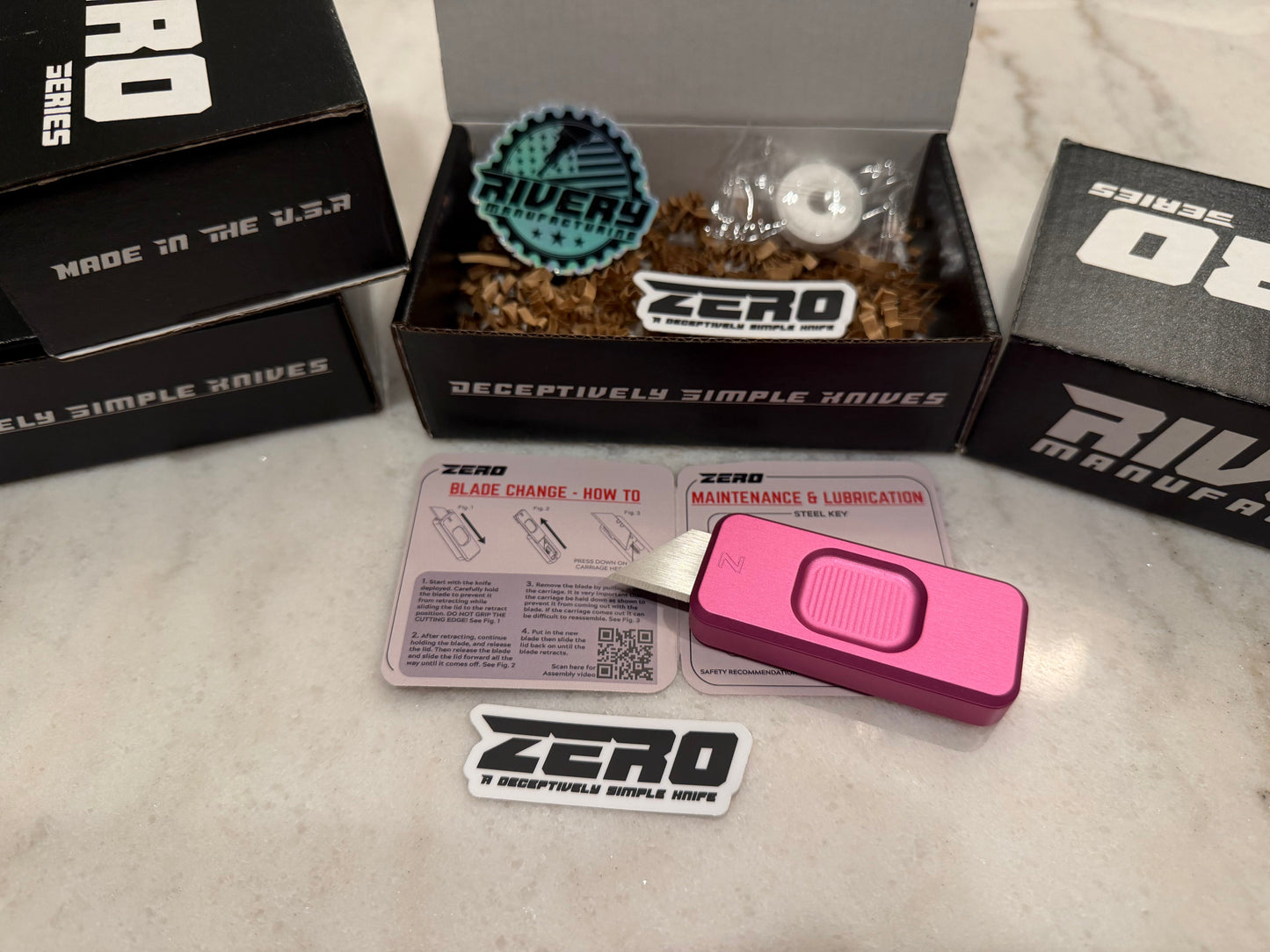 Rivery Zero Smooth Operator Cad Lab Knockout Pink Utility Knife