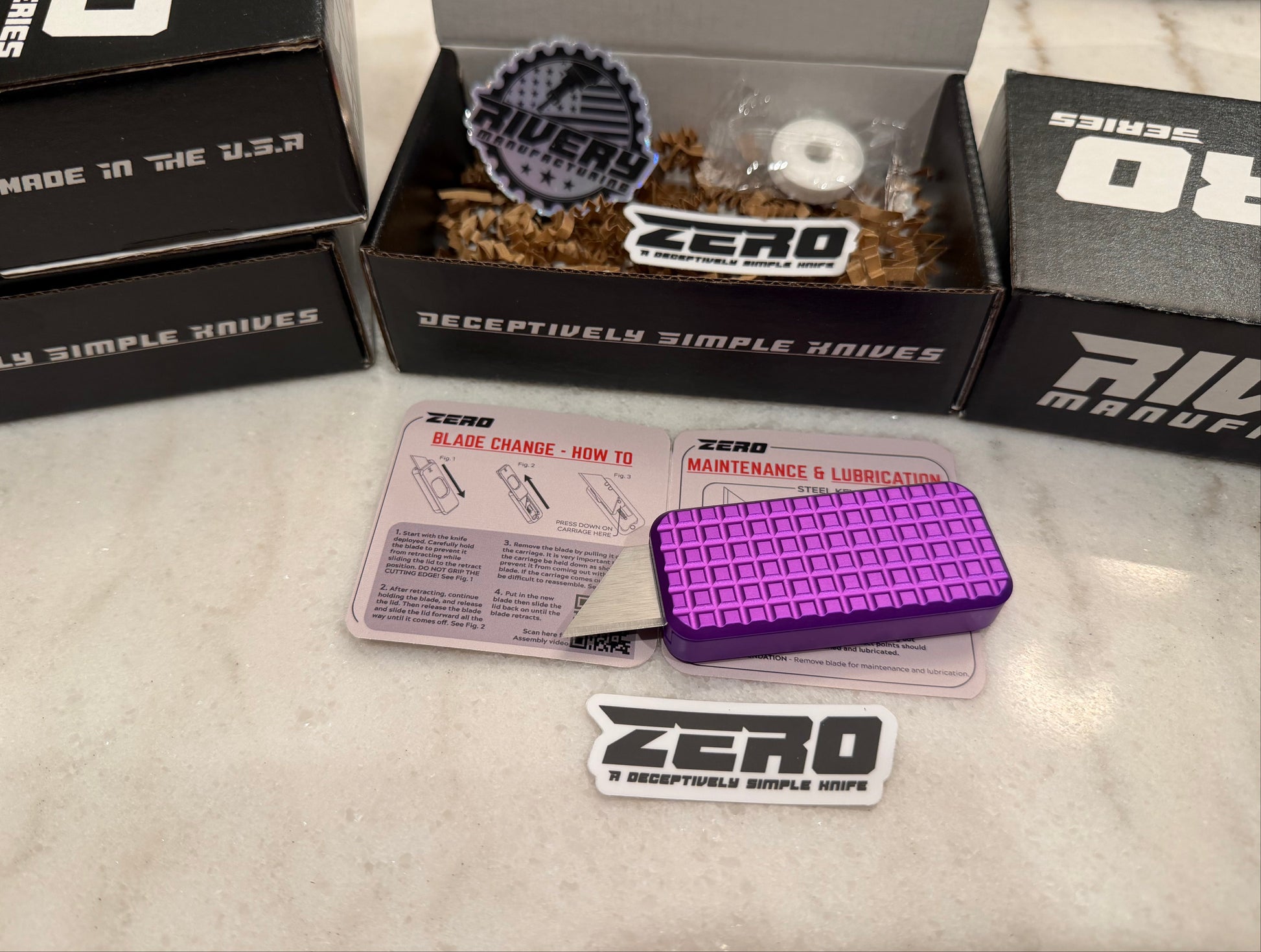 Rivery Zero Grenade Cad Lab Purple Utility Knife