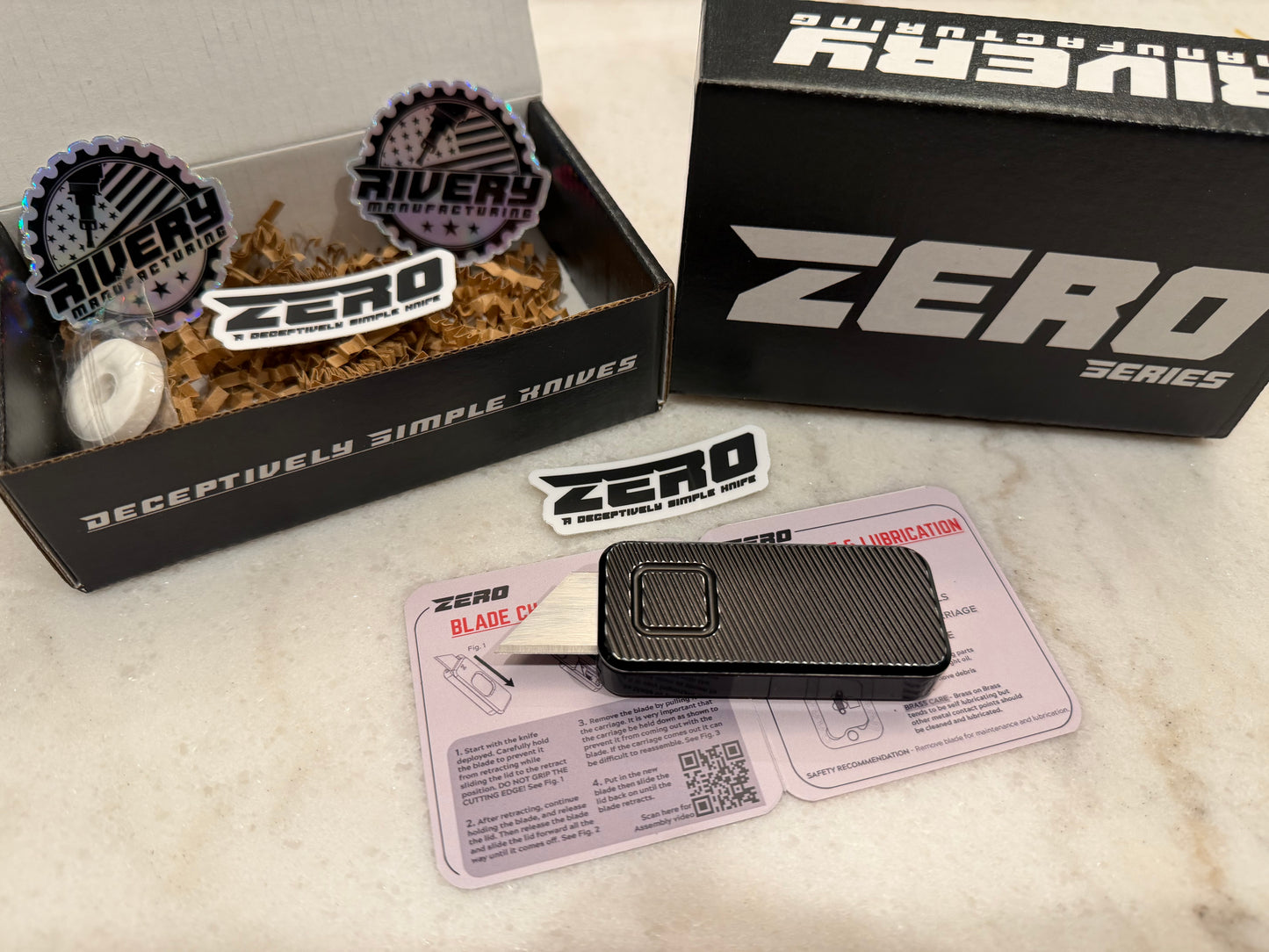 Rivery Zero File Worn Black Utility Knife