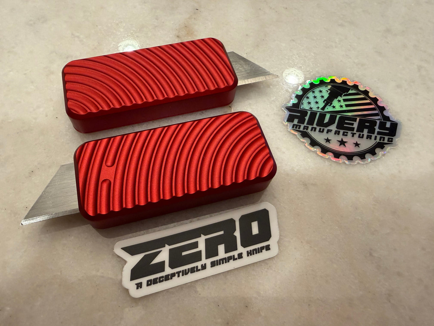 Rivery Zero Original Cad Lab Red Utility Knife – Premium USA Made Retractable EDC | MacMow