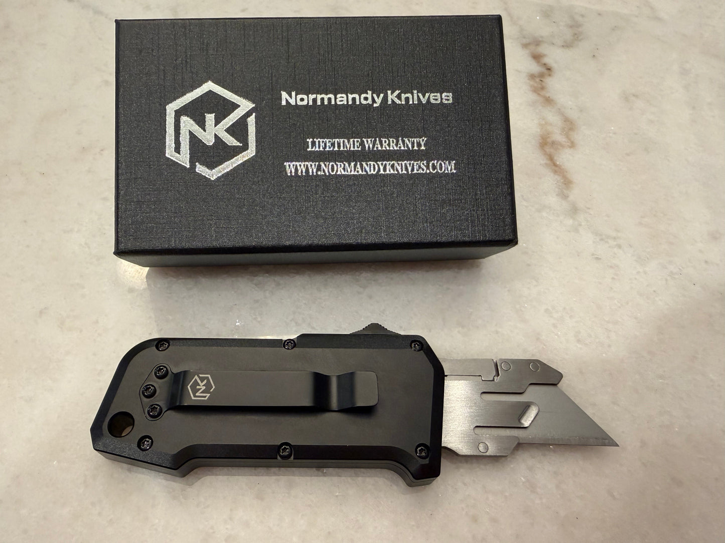 Normandy Occam OTF Black Out-The-Front Utility Knife