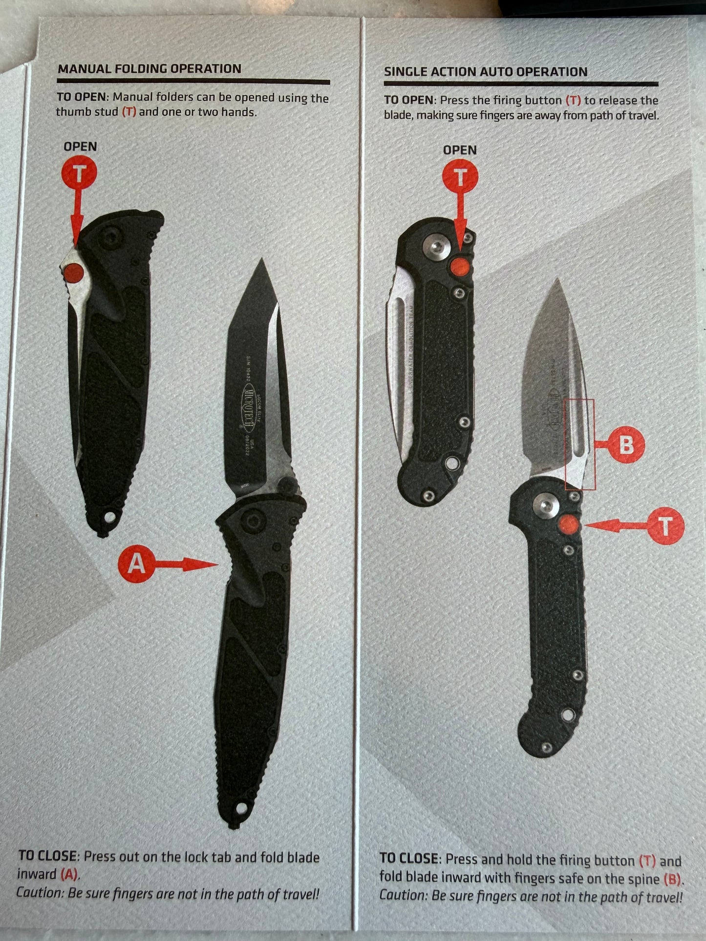 Microtech L.U.D.T. S/E Gen III Automatic Knife - 3.5" Drop Point Black M390MK (Black Handle) (1135-1T)