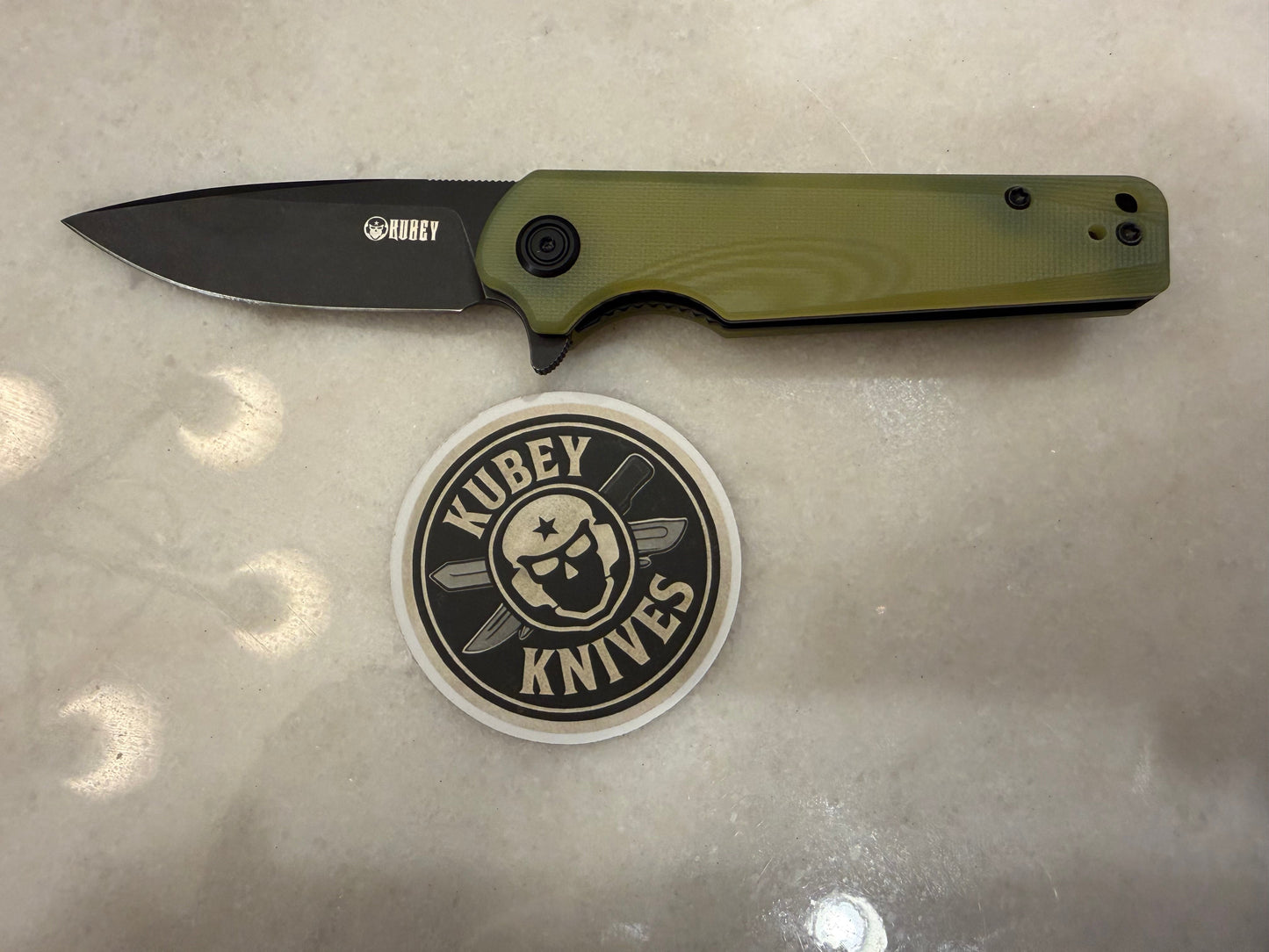 Kubey Wolverine KU233D Translucent Yellow G10 D2 Folding Knife – EDC Pocket Knife