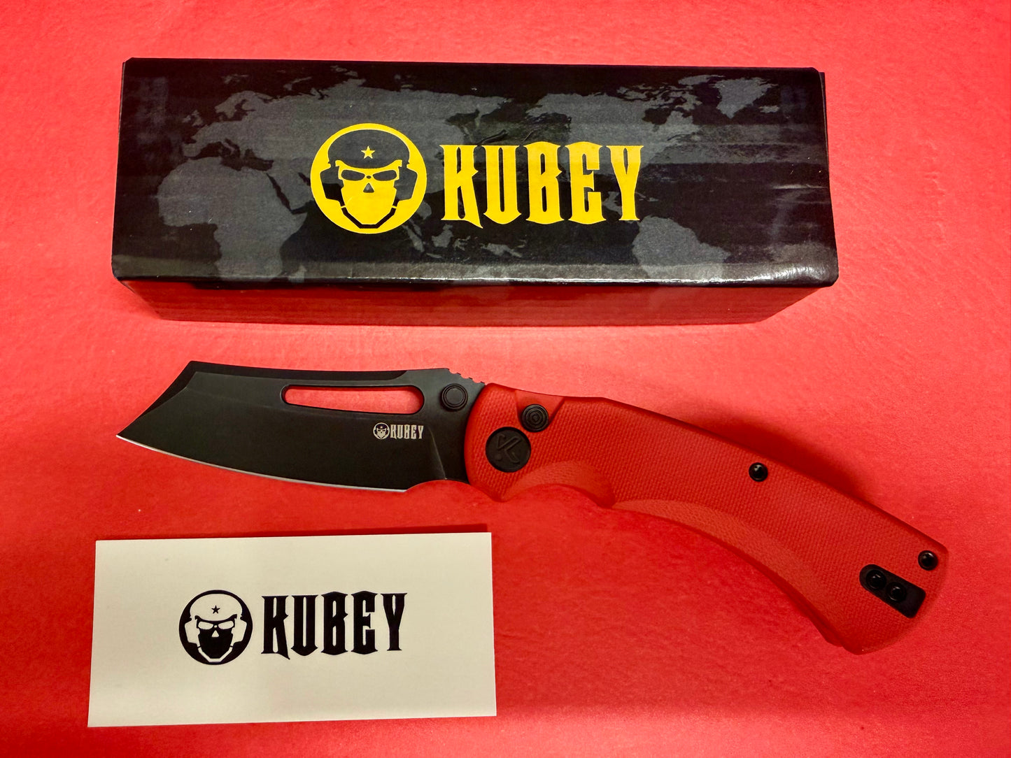 Kubey Dheo KU378C Button Lock 14C28N Folding Knife – EDC Pocket Knife