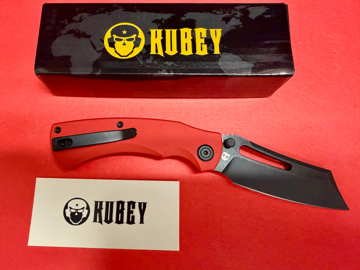 Kubey Dheo KU378C Button Lock 14C28N Folding Knife – EDC Pocket Knife
