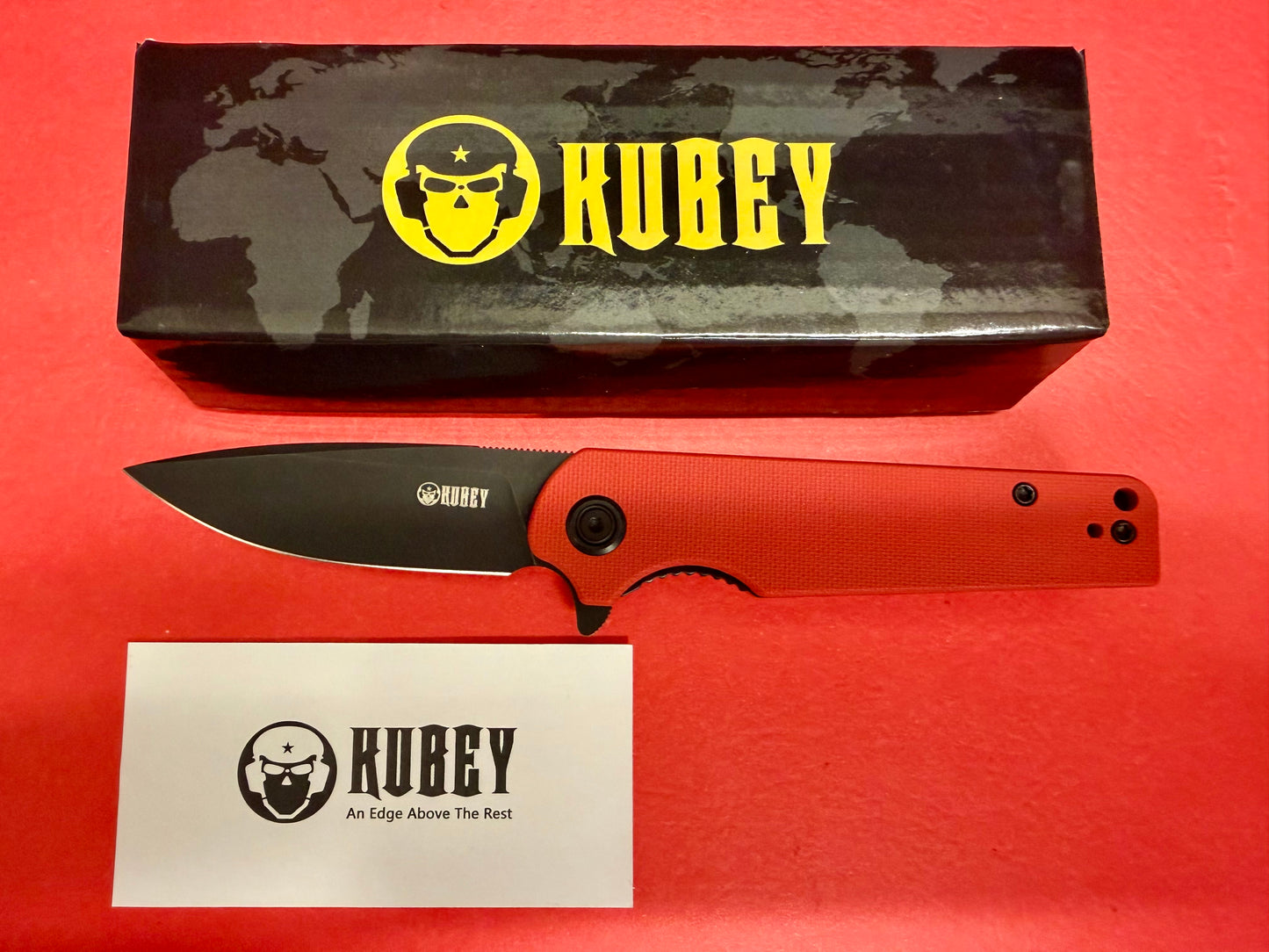 Kubey Wolverine KU233E Black Red G10 14C28N Folding Knife – EDC Pocket Knife