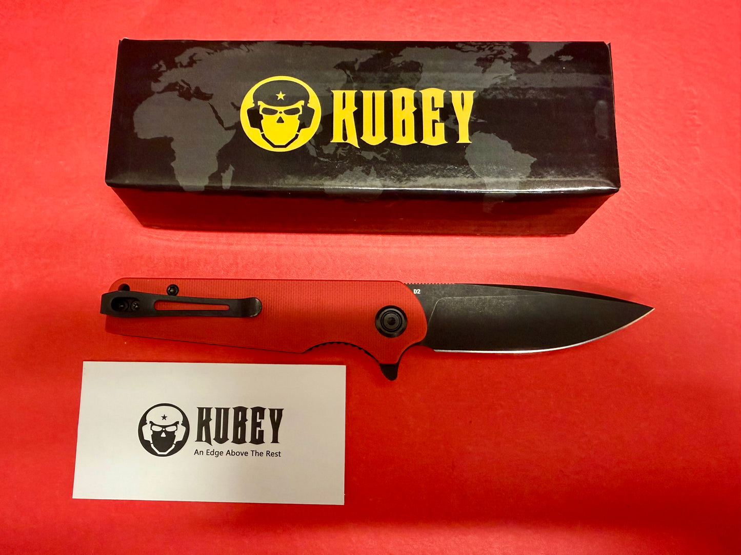 Kubey Wolverine KU233E Black Red G10 14C28N Folding Knife – EDC Pocket Knife