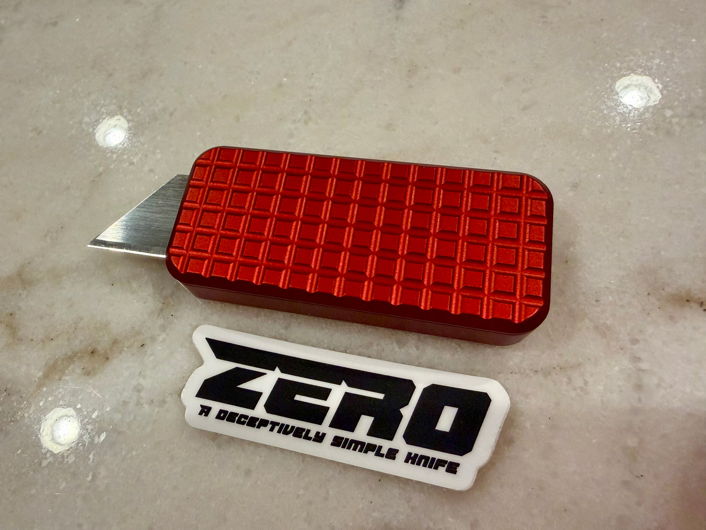 Rivery Zero Grenade Cad Lab Red Utility Knife – Premium USA Made Retractable EDC | MacMow