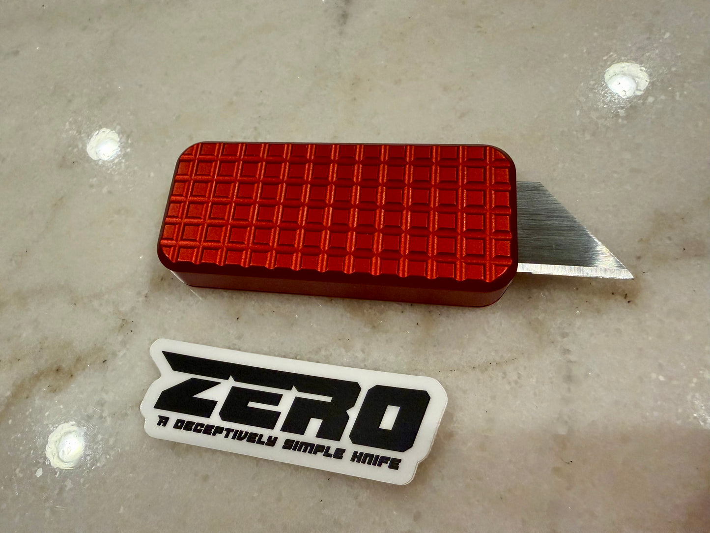 Rivery Zero Grenade Cad Lab Red Utility Knife – Premium USA Made Retractable EDC | MacMow