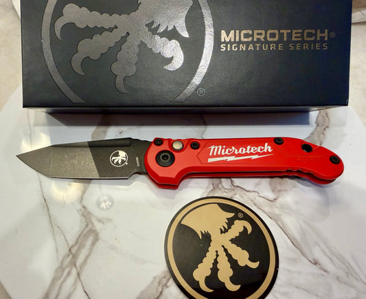 Microtech L.U.D.T. T/E Gen III Signature Series (1136-1MWS) - Milwaukee Red / Two-Tone