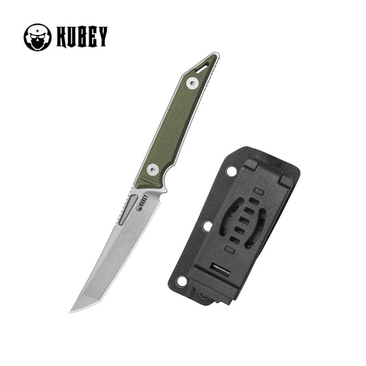 Kubey Goliath KU430E Fixed Blade Knife – 14C28N Full Tang Outdoor EDC