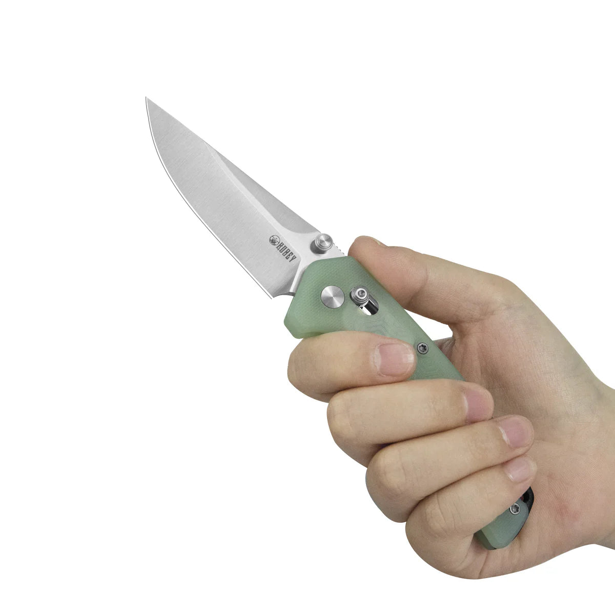 Kubey Geri KU464B Jade Crossbar Lock 14C28N Folding Knife – EDC Pocket Knife