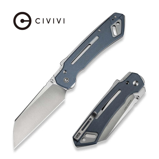CIVIVI Buster FG Flipper Knife - Black G10 Handle / Black Stonewashed Nitro-V Blade (C24052-2)