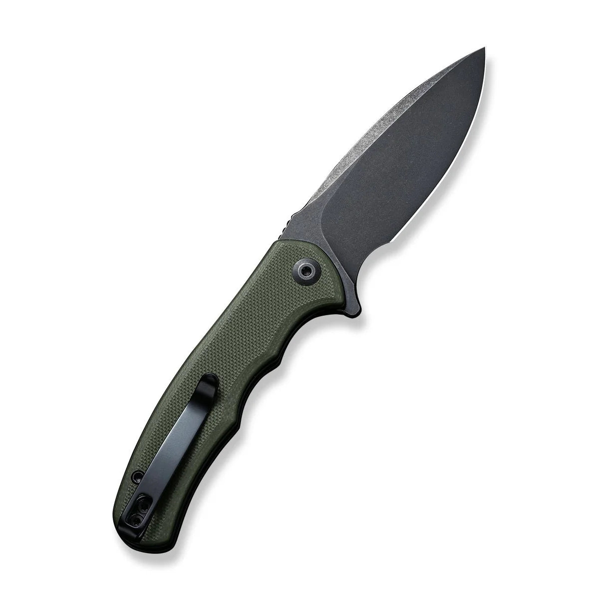 CIVIVI Mini Praxis Flipper Knife - OD Green G10 Handle / Black Stonewashed D2 Blade (C18026C-1)