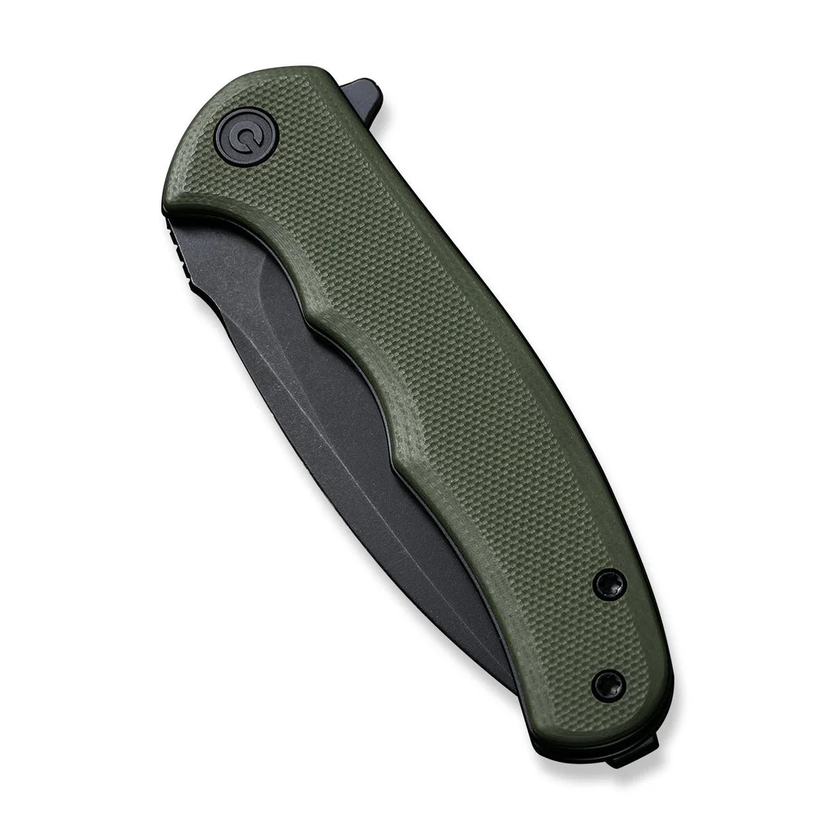 CIVIVI Mini Praxis Flipper Knife - OD Green G10 Handle / Black Stonewashed D2 Blade (C18026C-1)