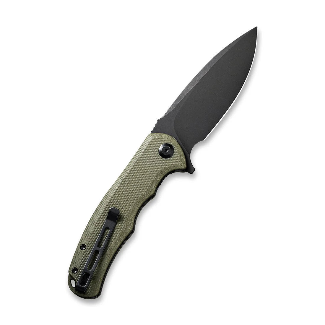 CIVIVI Praxis Flipper Knife - OD Green G10 Handle / Black Stonewashed 9Cr18MoV Blade (C803F)