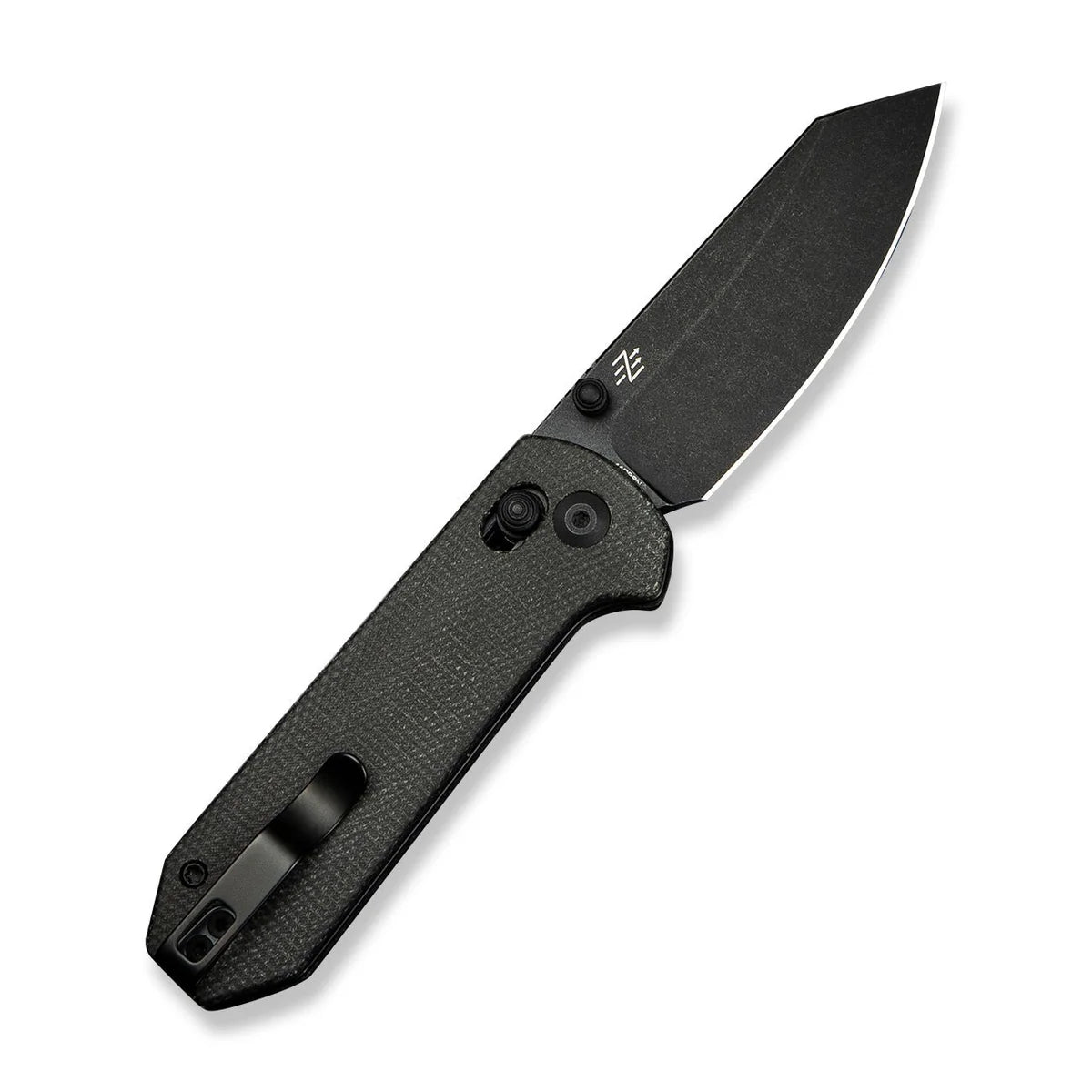 CIVIVI Yonder Crossbar Lock Knife - Dark Green Canvas Micarta Handle / Black Stonewashed 14C28N Blade (C23073B-1)