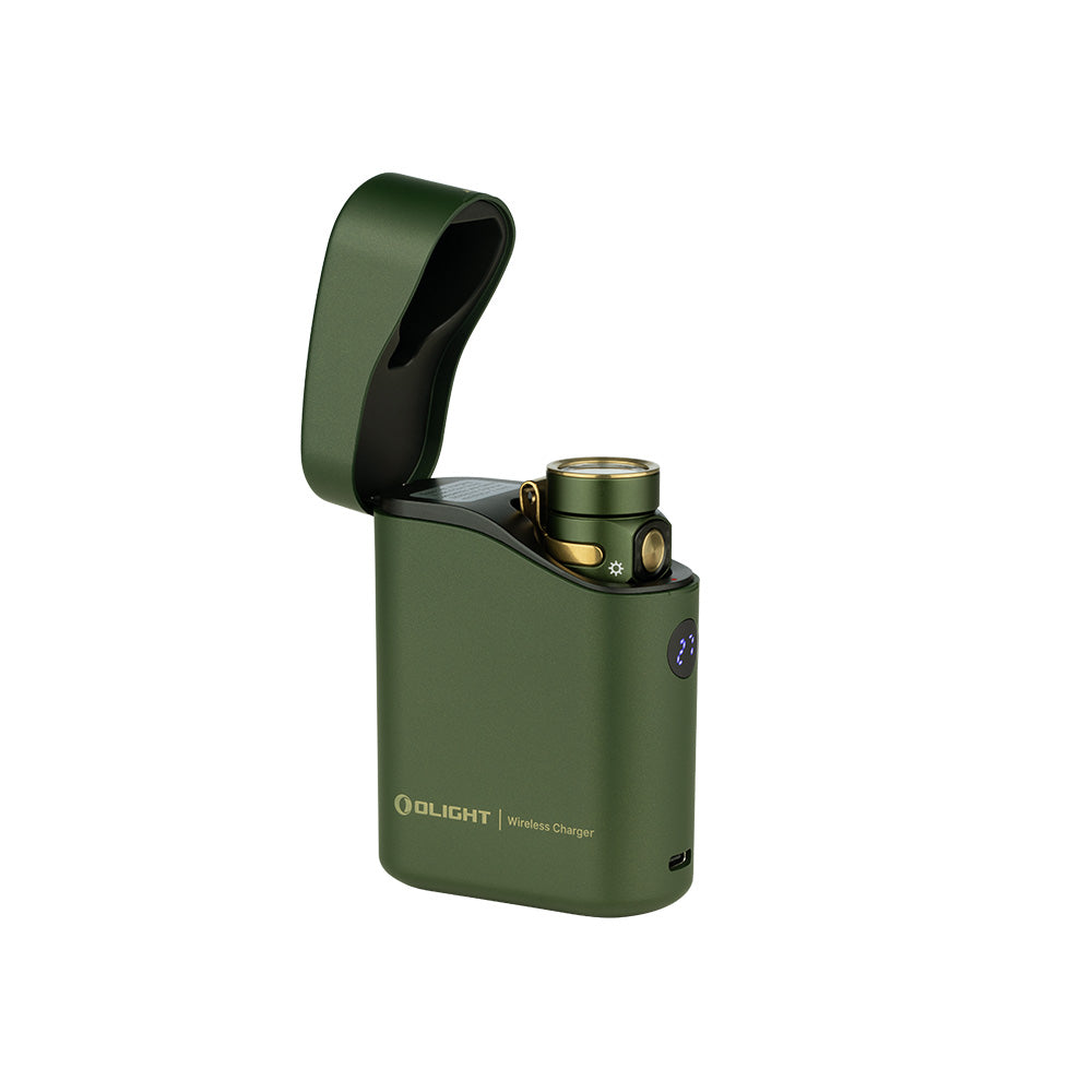 Olight Baton 4 Premium Edition EDC Flashlight - OD Green | 1300 Lumens with Charging Case