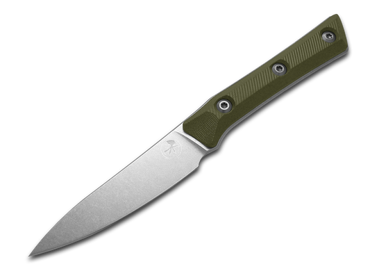 3.5" Microtech Pairing Knife - Stonewash M390MK Blade - OD Green G-10 with Titanium Bolsters (3500B-10OD)