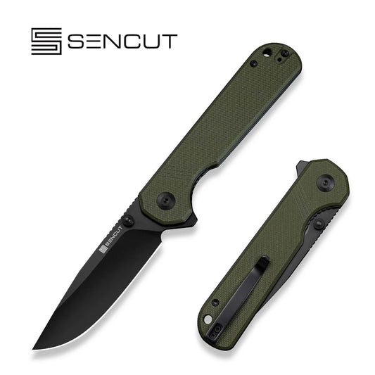 SENCUT Aetheris - OD Green G10 Handle / Black 9Cr18MoV Blade (S24095-2)