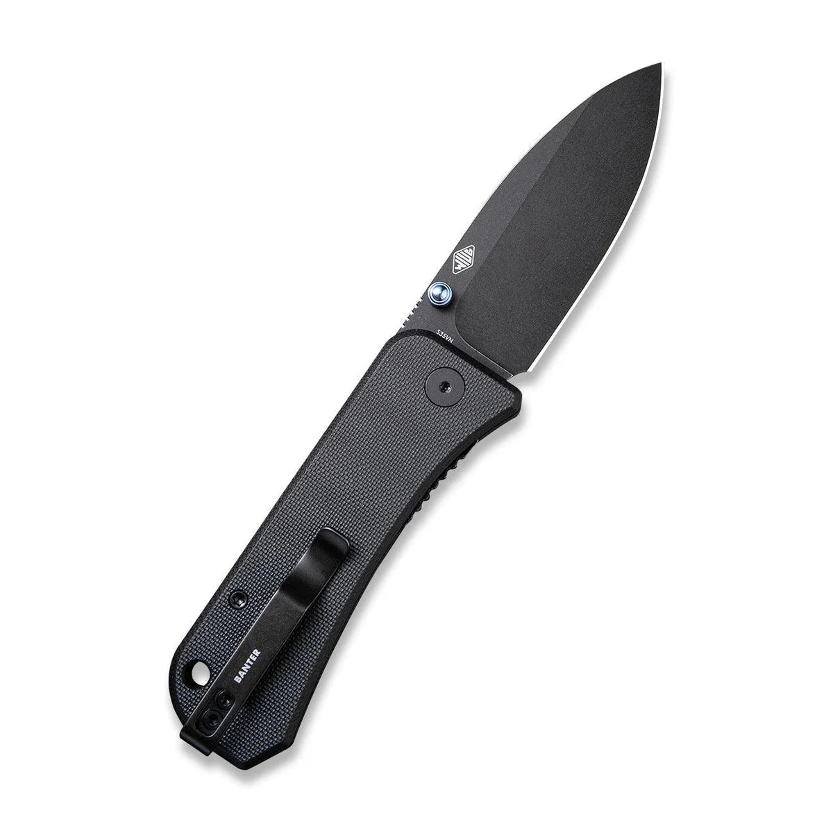 WE Knife Banter Liner Lock EDC Knife - Black G10 Handle / Black Stonewashed CPM S35VN Blade (2004B)